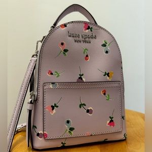 Kate Spade purple floral mini backpack